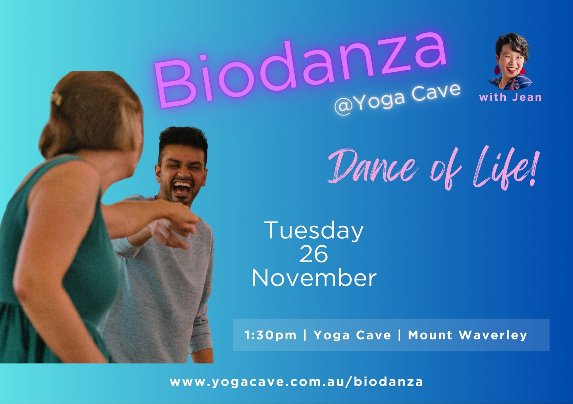 Biodanza Melbourne with Jean @Mount Waverley! Tuesday 26 November @1:30pm